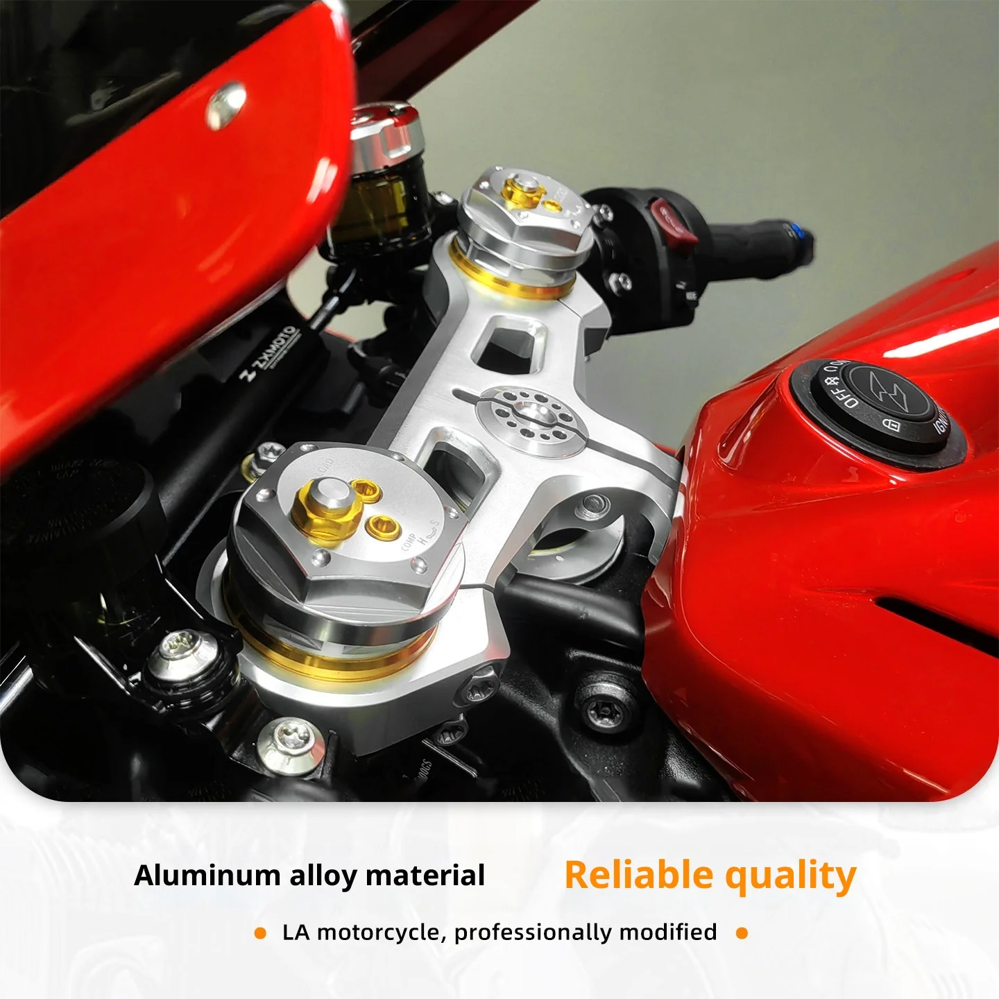 【Premium】For ZXMOTO 820RR modification Samsung upper couple board decorative screw cover, aluminum alloy shock-absorbing decorat