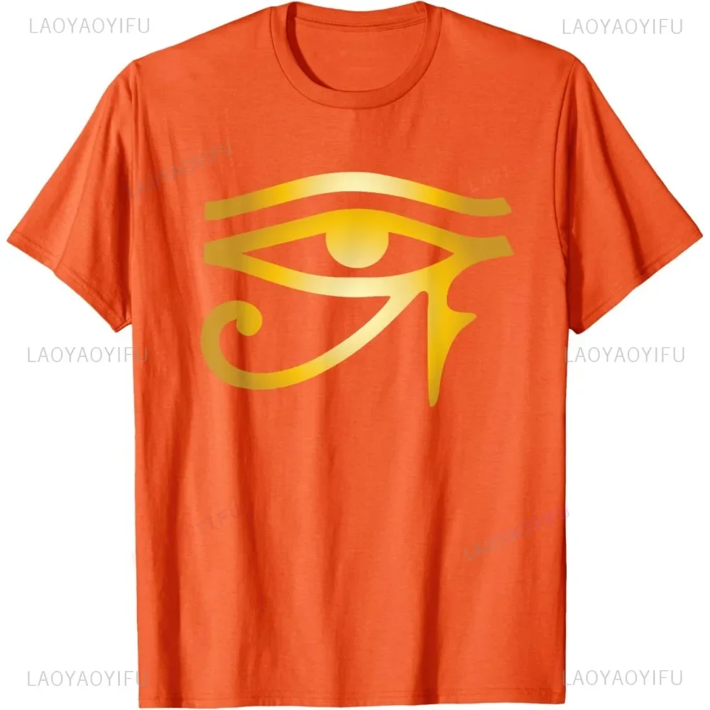 Vintage Eye of Ra Horus Pharaoh Egyptian Civilization Egypt Graphic Printed T-Shirt Casual Fashion Harajuku Streetwear Tshirt