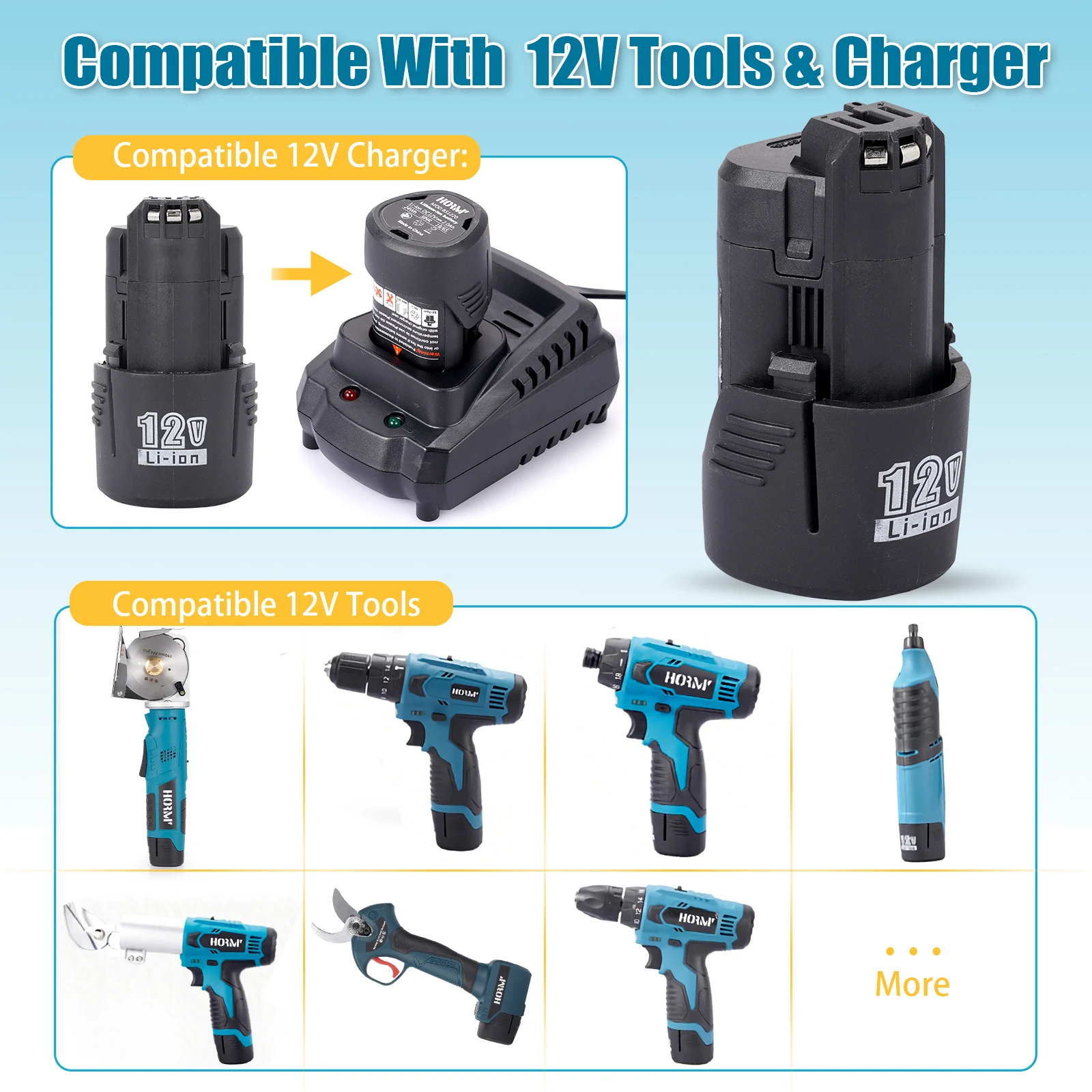 

Rechargeable Li-ion Lithium Battery 12V Electric Screwdriver Drill Chainsaw Power Tools Battery For Bosch Interface 2000mAh