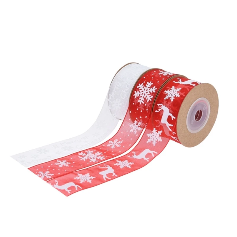 36yard Christmas Ribbon Package Ribbon Wrapping Ribbon Polyester Ribbon for Bows Dropship