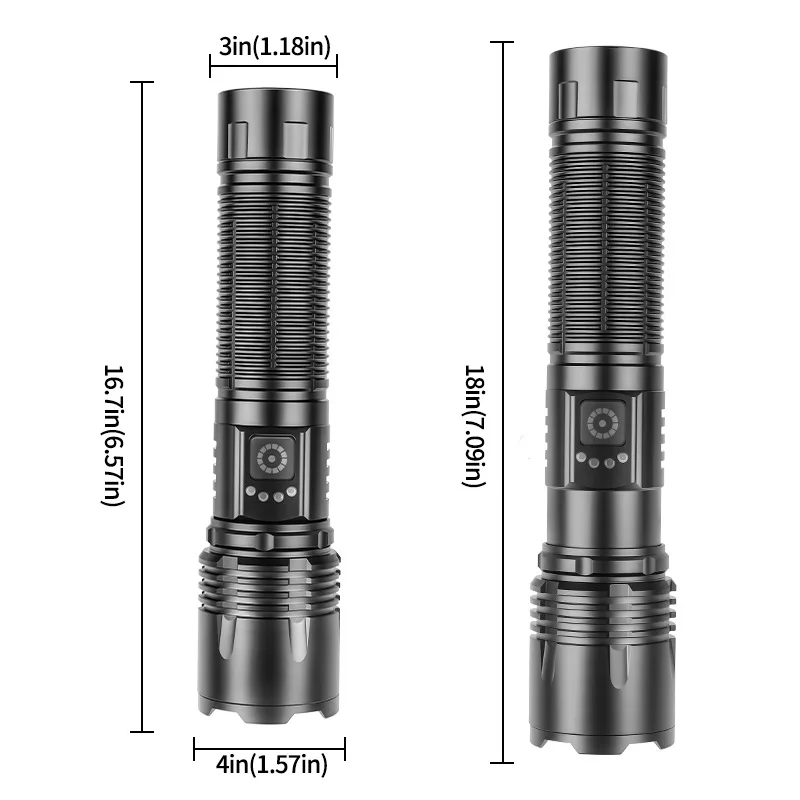 Senter LED Super Terang 2025 Senter Taktis Terang Dapat Diisi Ulang Lampu Portabel Lampu Camping Luar Ruangan