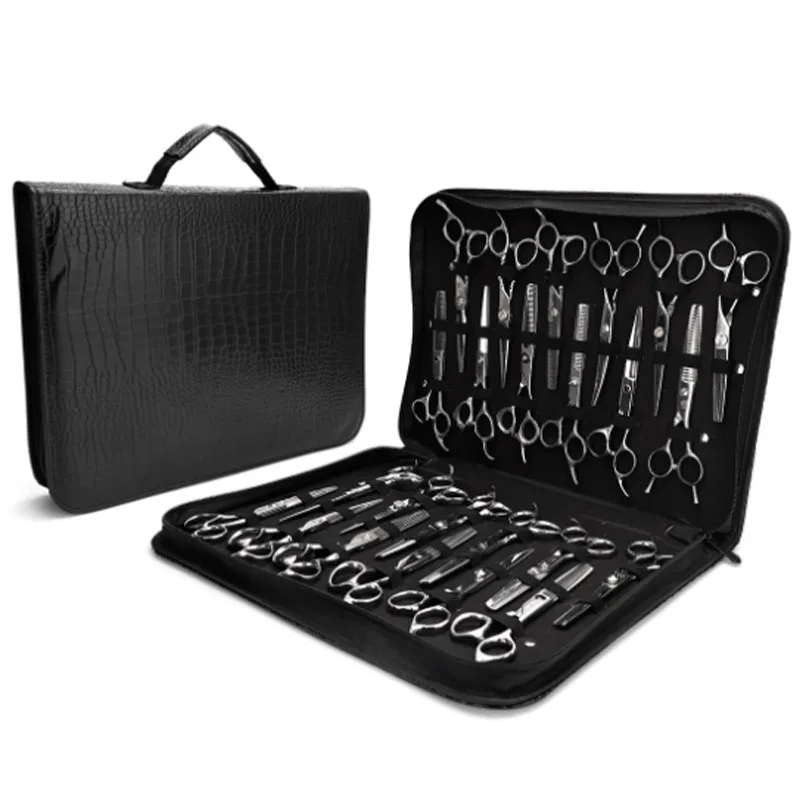 Large Capacity Hair Styling Scissors Bag Handheld Carry Pouch Holds 24 Scissors Ideal for Barber Shop Portable Outdoor Use
