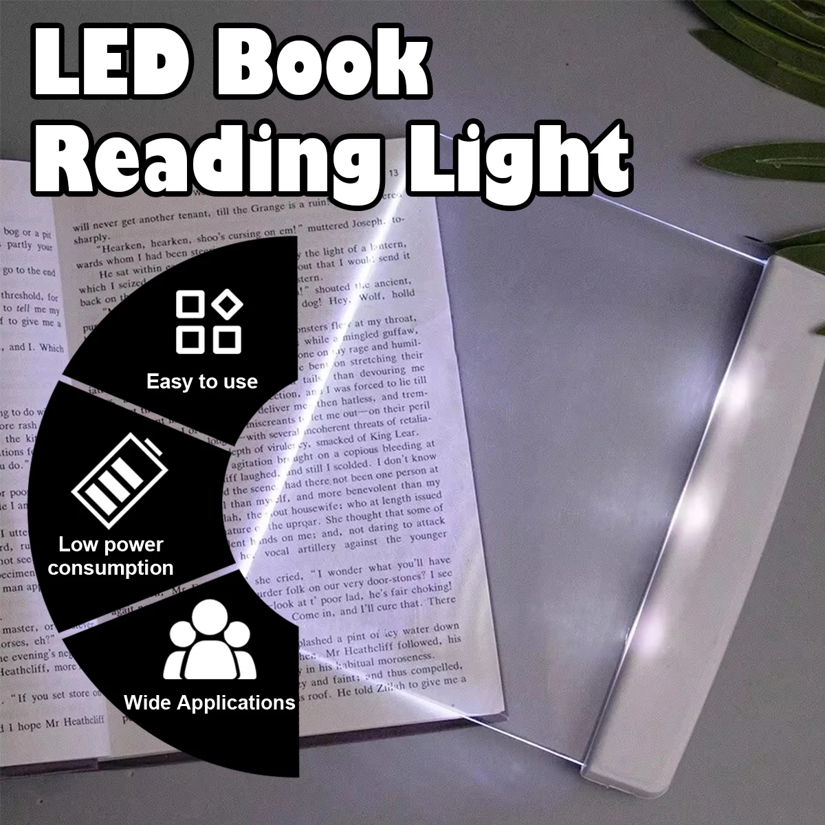 

Flat Night Vision Reading Lamp Night Book Light For Reading For Night Battery Powered Lights Led Reading Bedside Led Light Panel