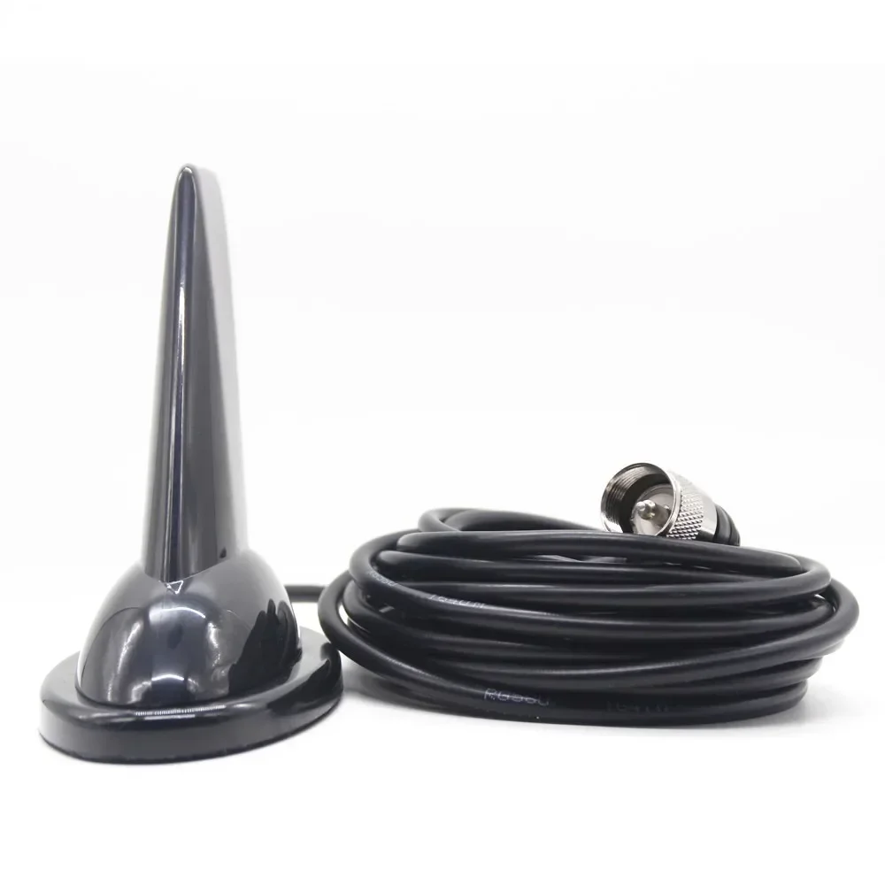 

PL-259 to N SMA BNC Shark Fin Design VHF UHF 144/430Mhz Dual Band Antenna for QYT KT-7900D 8900 BJ-328 BJ-318 BAOFENG