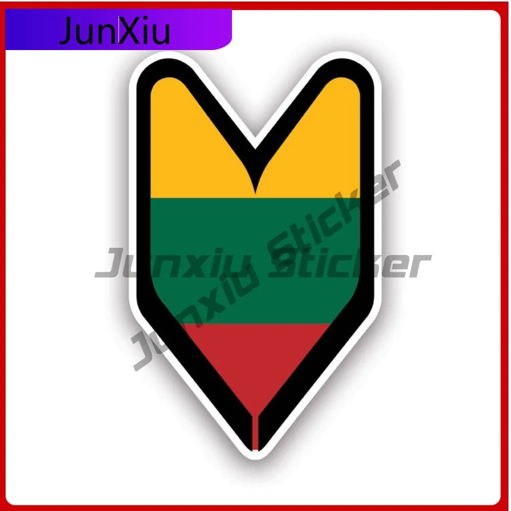 

Lithuanian Driver Badge Scratch Resistant Sun Resistant Sport For Truck Rear Windshield Laptop Easy Apply No Residue Decal