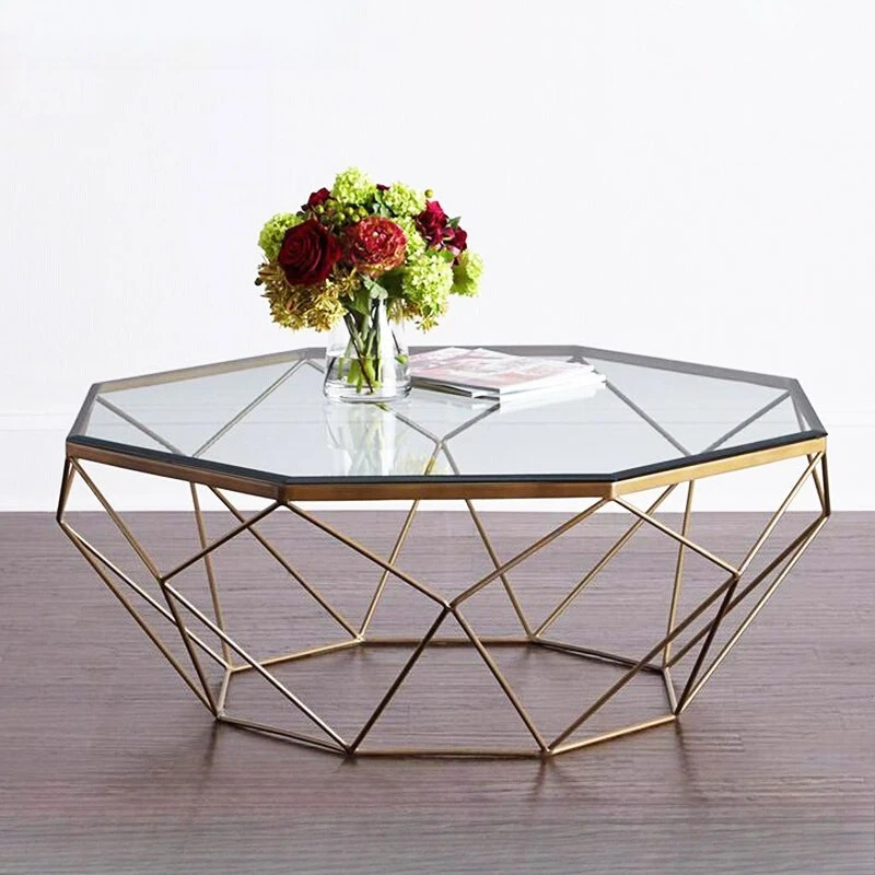 

Nordic Aesthetic Coffee Table Clear Simple Unique Designer Decoration Side Table Standing Lounge Couchtisch Salon Furniture