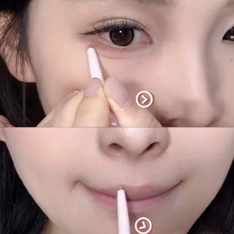 Dubbelkoppige Lip Liner Potlood Waterdichte Matte Lippenstift Contour Make-up Perzik Roze Multifunctionele Lipliner Potlood Lippen Cosmetisch