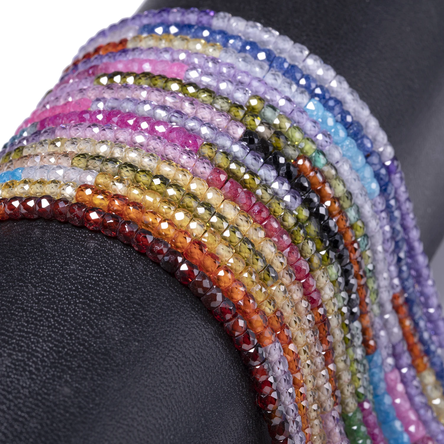 3x2mm Mischfarben Facettierte Natürliche Zirkon Edelstein Perlen Mineral Perlen Für Schmuck Machen DIY Armbänder Halskette zubehör