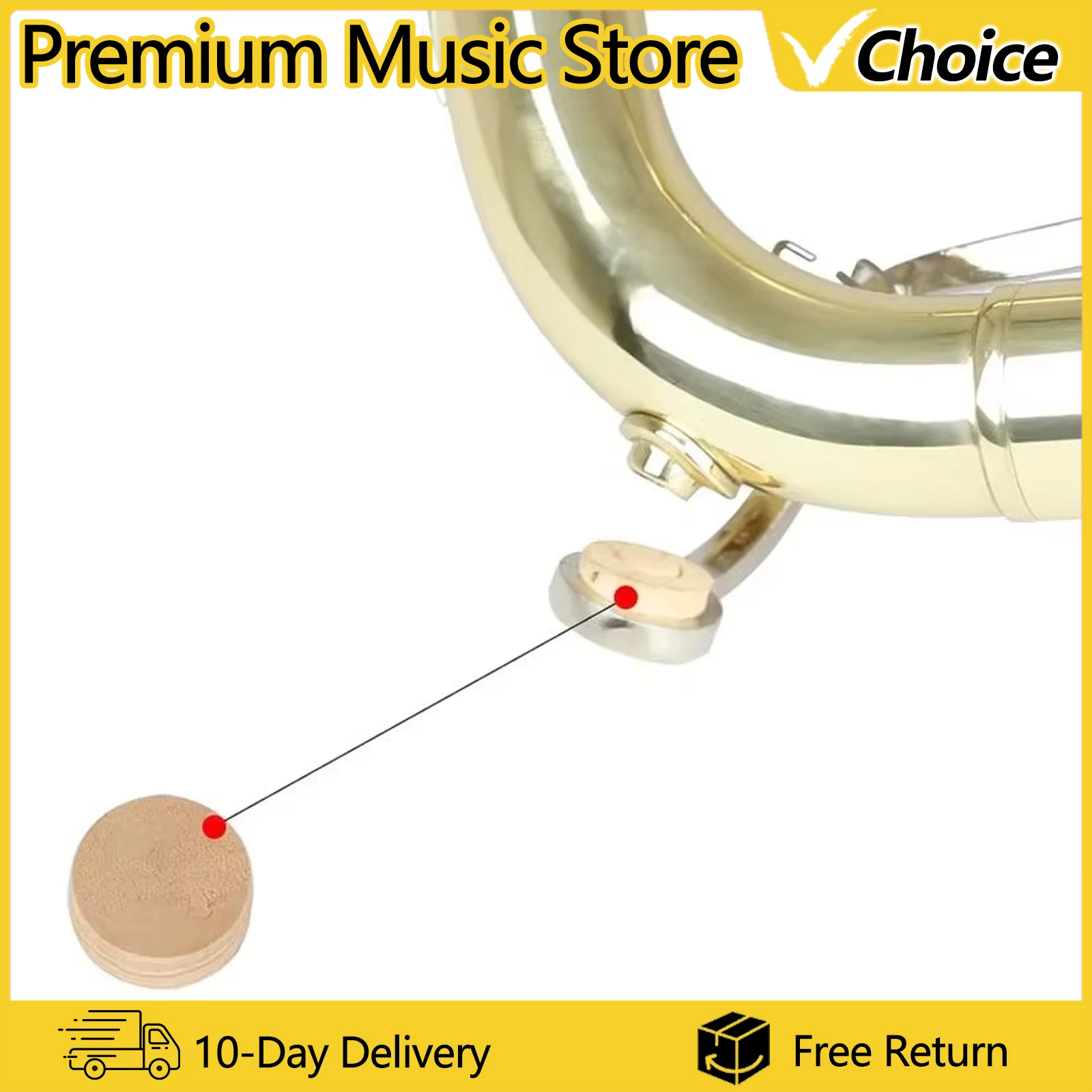 5 pçs chave de água waterkey spit válvula almofada de cortiça para trompete trombone reparação acessórios instrumento bronze diâmetro 9mm espessura 4mm
