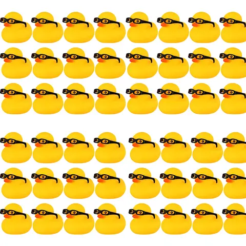 10-100pc Mini Rubber Ducks Set in Bulk Float Squeak Tiny Ducks  Duck Toy for Party Birthday Supplies