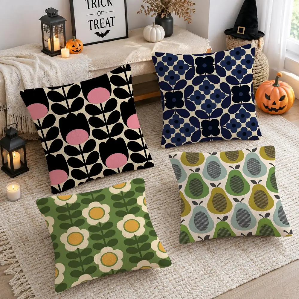 Designer O-Orla Kiely Cushion Cover Soft Plush Cushion Case Throw Pillowcase Cozy Home Sofa Bed Living Room Decor