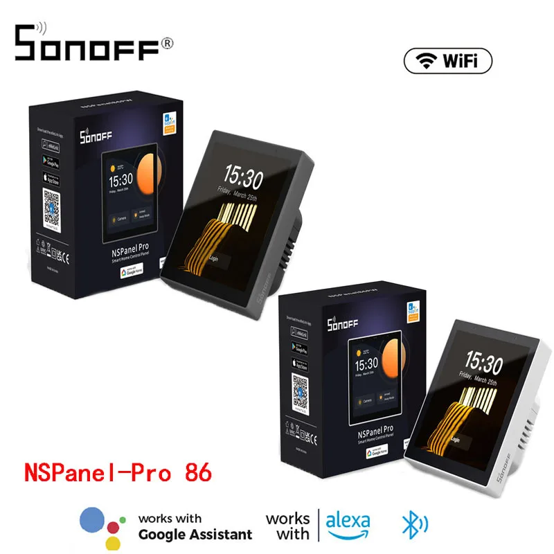 SONOFF NSPanel Pro 86 Intelligent WIFI Voice Switch Panel Touch Screen Central Control Center Zigbee3.0 Gateway for Google Alexa