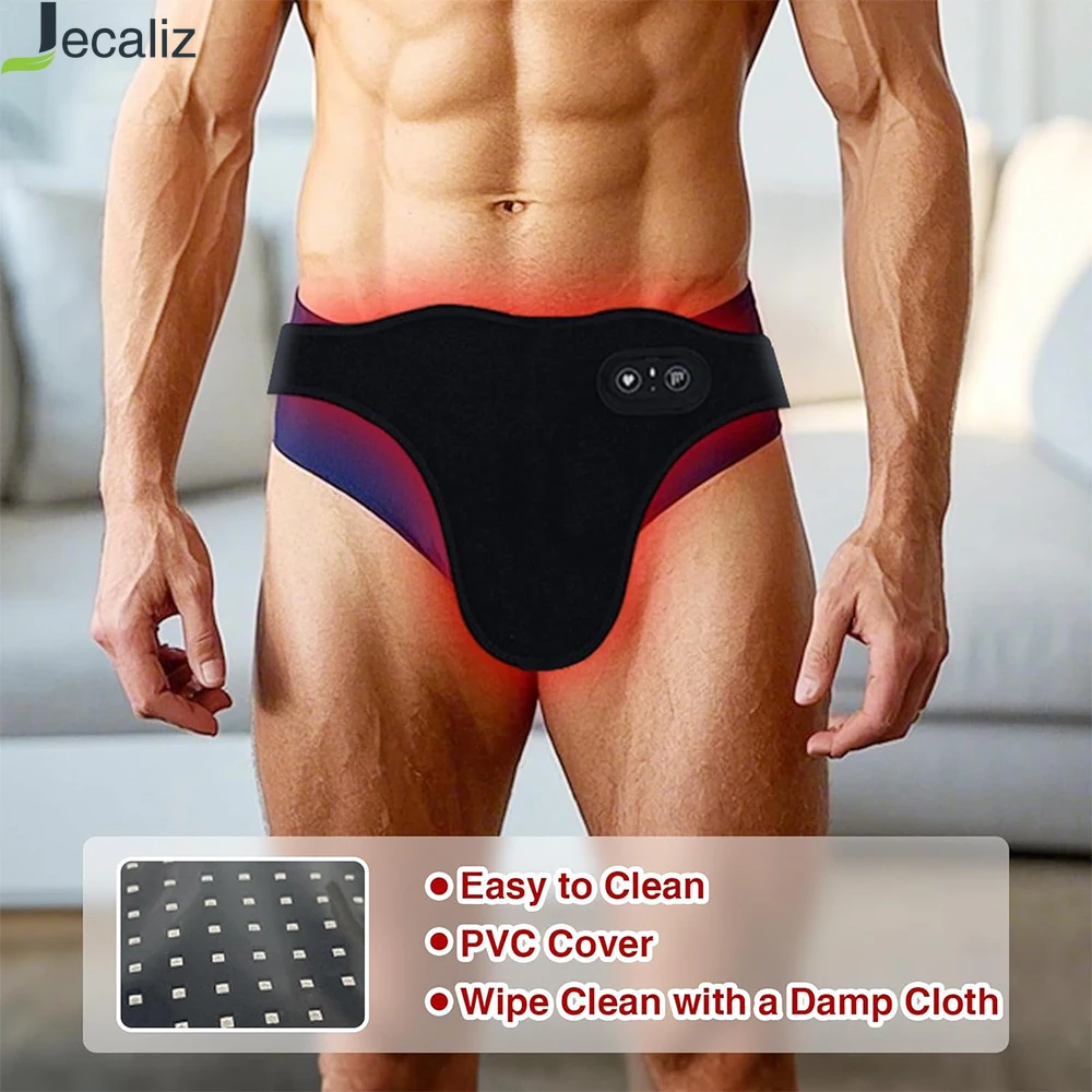 Red Light Therapy สําหรับชายต่อมลูกหมากอุปกรณ์บําบัด 660nm 850nm 82pcs ทางกายภาพอินฟราเรด Therapy Wrap เข็มขัดและกางเกงสําหรับบรรเทาอาการปวด