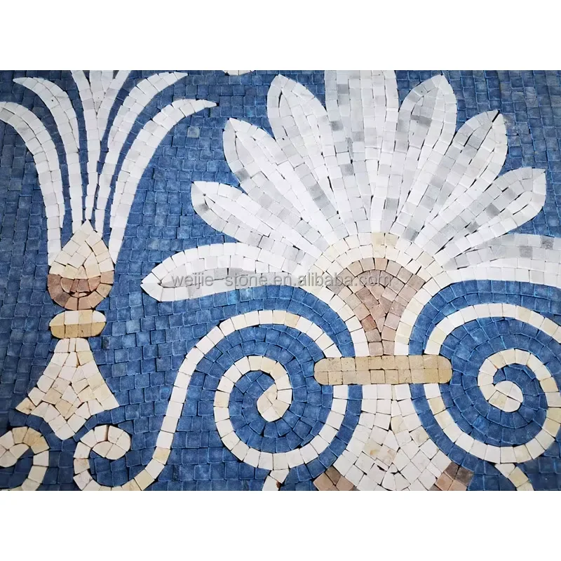 Interior Mosaic Panel Classic Pattern Wall Painting Living Room Marble Artwork for Sale