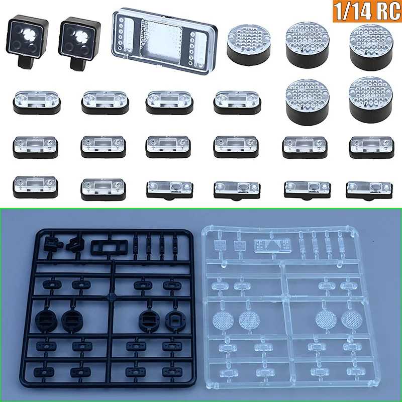 1 Set Simulation Transparent Lampshade Lamp Holder for 1/14 Tamiya RC Truck SCANIA 770S VOLVO BENZ MAN TGX Car RC Car