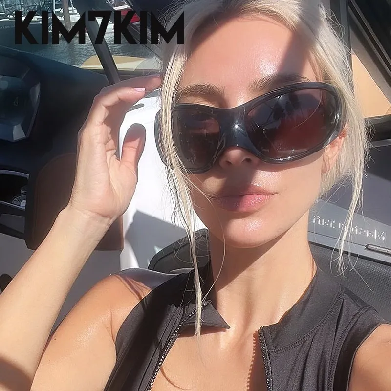 Okulary przeciwsłoneczne Y2K Punk Cat Eye Damskie Męskie 2026 Luksusowa Marka Modne Okulary Przeciwsłoneczne Męskie Vintage Oversize Steampunk Gogle Gafas De Sol