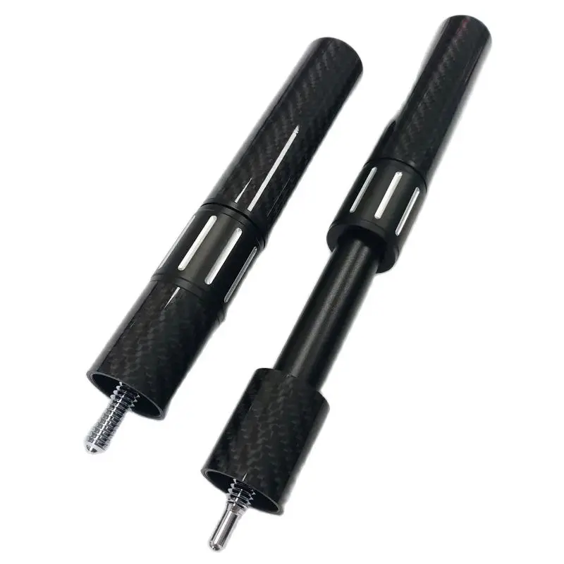 Latest 20cm extendable black carbon Pool cue extensions for Cuetec cues I/II pin 8inch Billiard cue extenders accessories