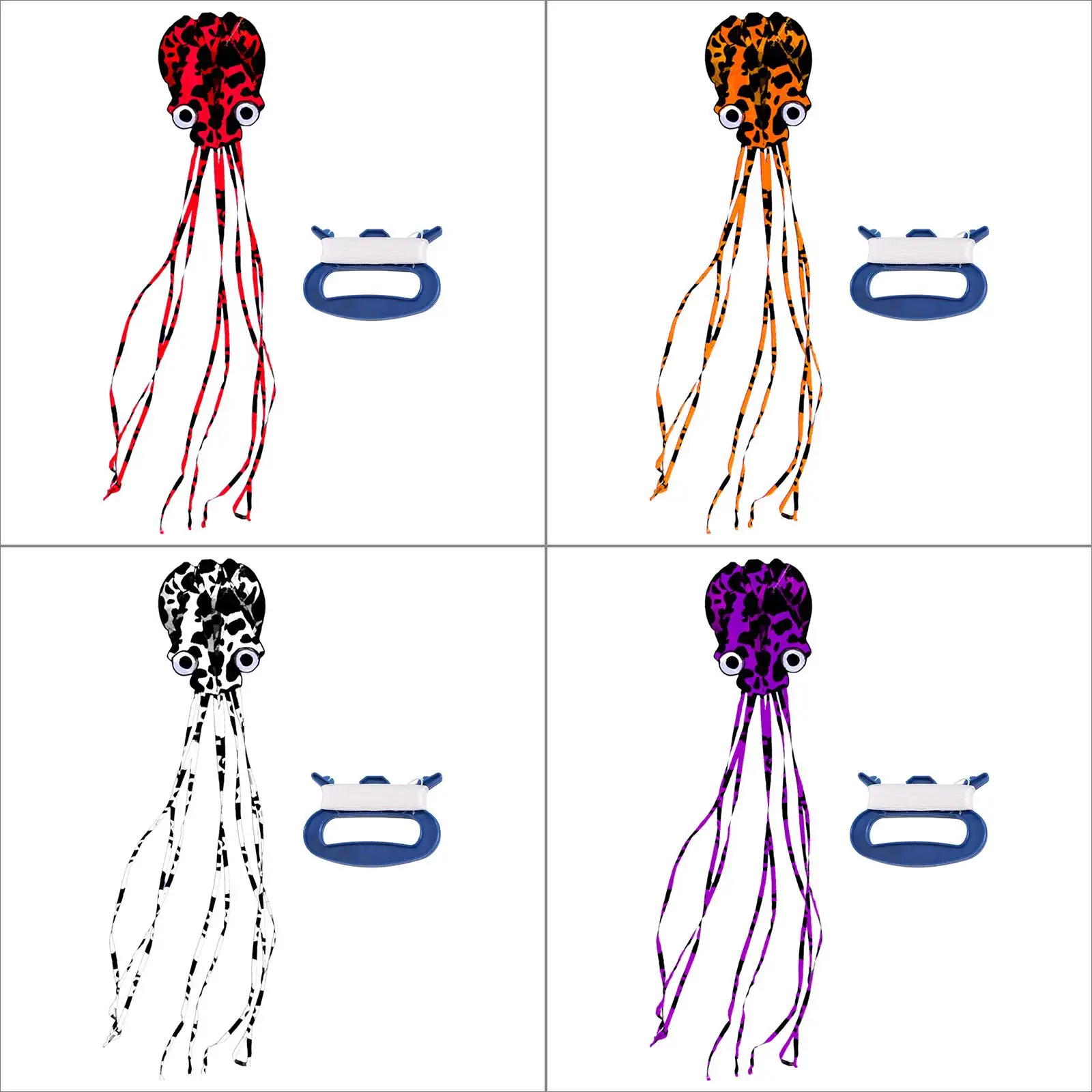 Huge Size Octopus Kite with 98ft Line Long Tail 3D Single Line Kite Sea Animal Kites for Kids and Audlts Outdoor Easy to Fly