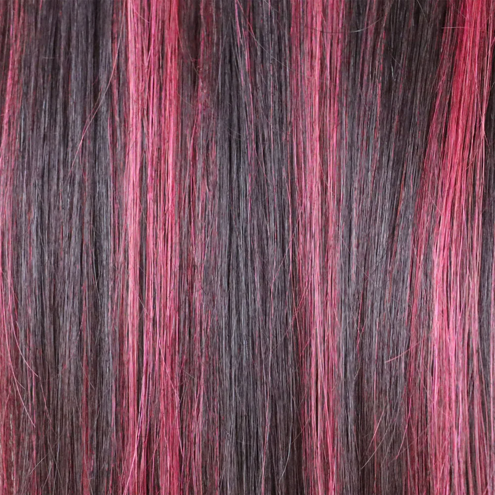 ارتفع الأرجواني الأحمر عذراء الشعر البشري لحمة تسليط الضوء على أومبير الأحمر الشعر الهندي حزمة النسيج مستقيم انخفاض الشحن للأسود الأفريقي