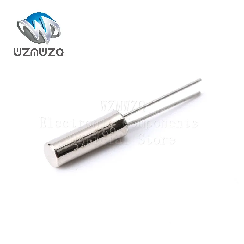 25PCS/Lot 32.768 KHZ 32.768K 3*8mm Cylinder Quartz Resonator 32.768KHZ Oscillator Quartz Crystal  12.5pF ±10ppm