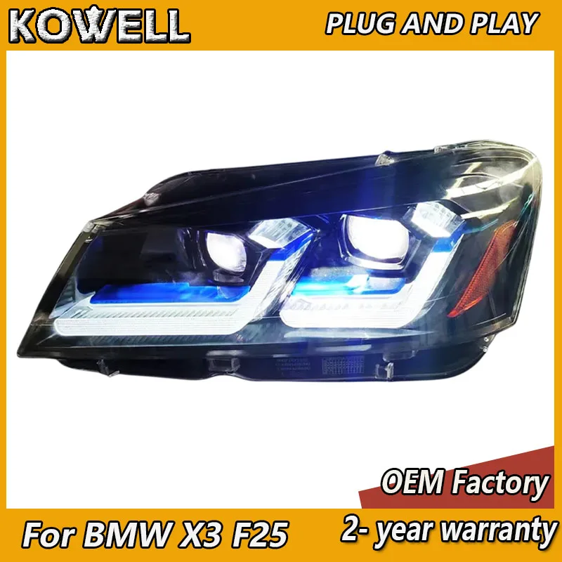 Car Styling for BMW X3 F25 Headlightz 2010-2013 X3 Headlight DRL Turn Signal Low High Beam Projector Lens