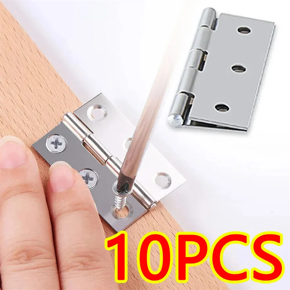 Stainless Steel Door Hinges, Silent Ball Bearing Hinges for Interior/Exterior Doors, Rustproof Cabinet Hardware, 10PCS Set