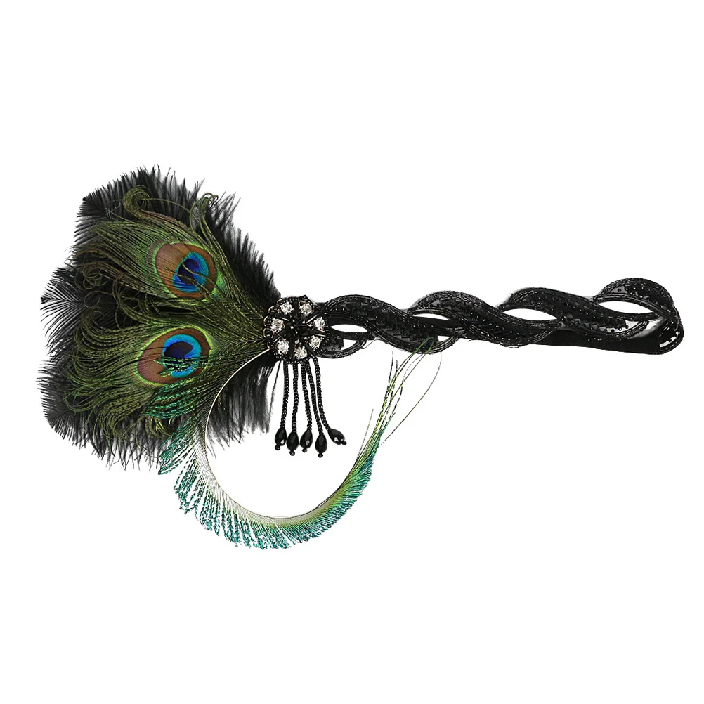 

Retro Headband Mild Cloth Tassel Design Flapper Headdress For Party Bridal Wear High-End Decorative Hairband Clothing