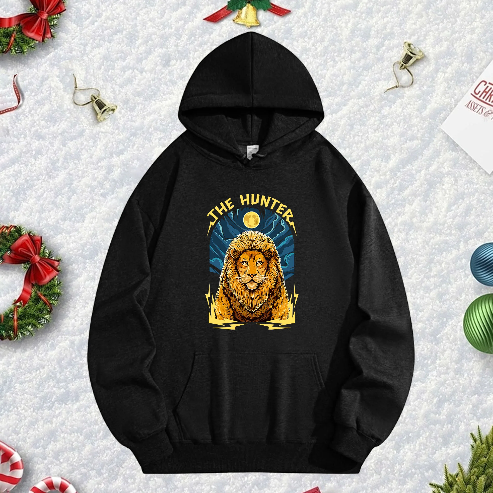 

Prairie Hunter 270G Черная толстовка унисекс, зимний пуловер из мягкого флиса для рождественского сезона и новогоднего праздничного стиля