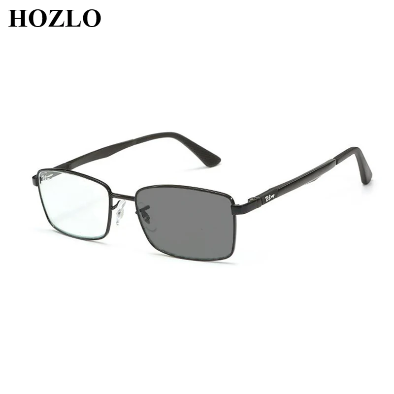 Fashion Aluminum Magnesium Rectangle Men Photochromic Myopia Glasses Women Sun Automatic Discoloration Shortsighted Sunglasses