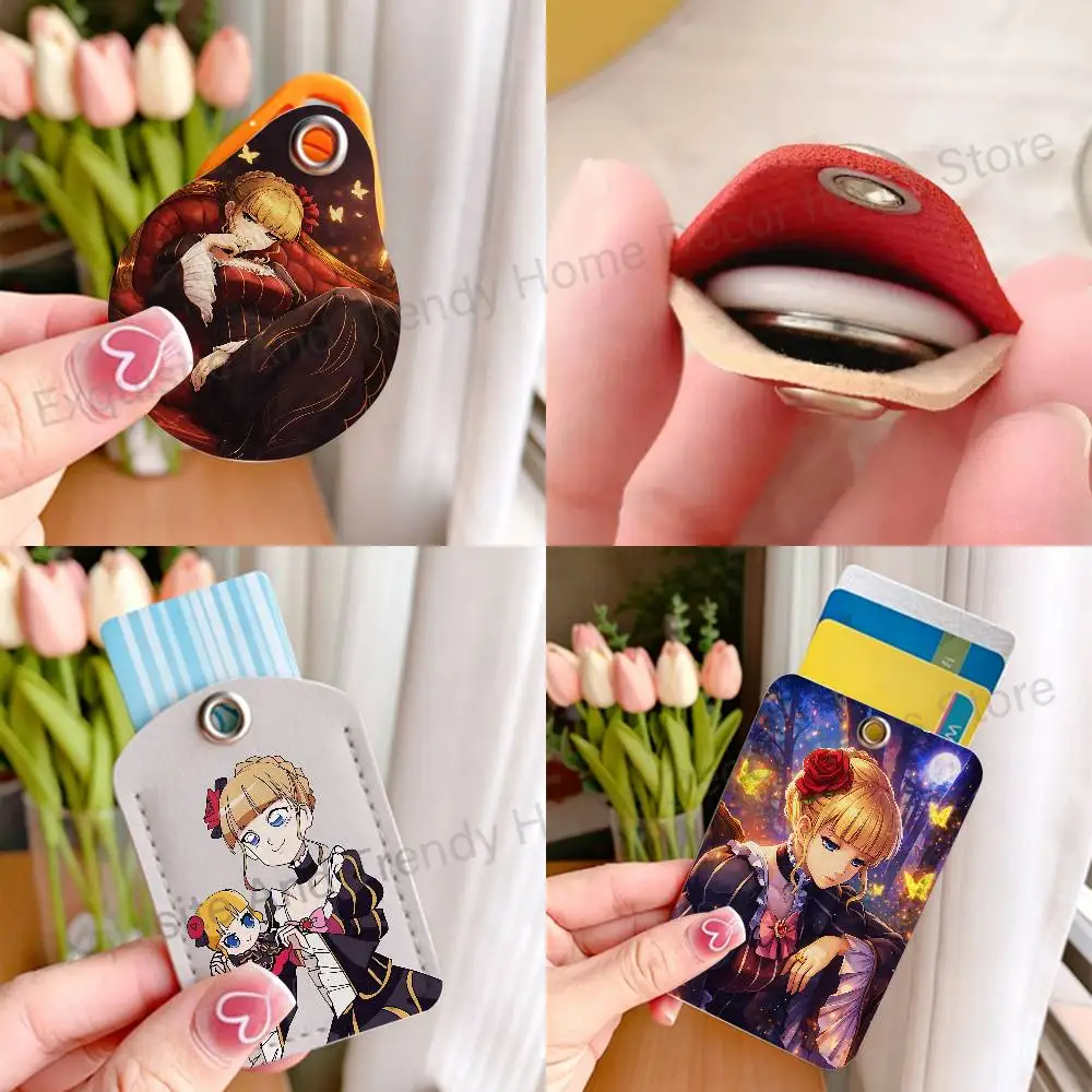 U-Umineko no Naku Koro ni Beatrice Cartoon Game Anime Leather Card Holder Can Store Access Control ID Card Subway Air Tag Case