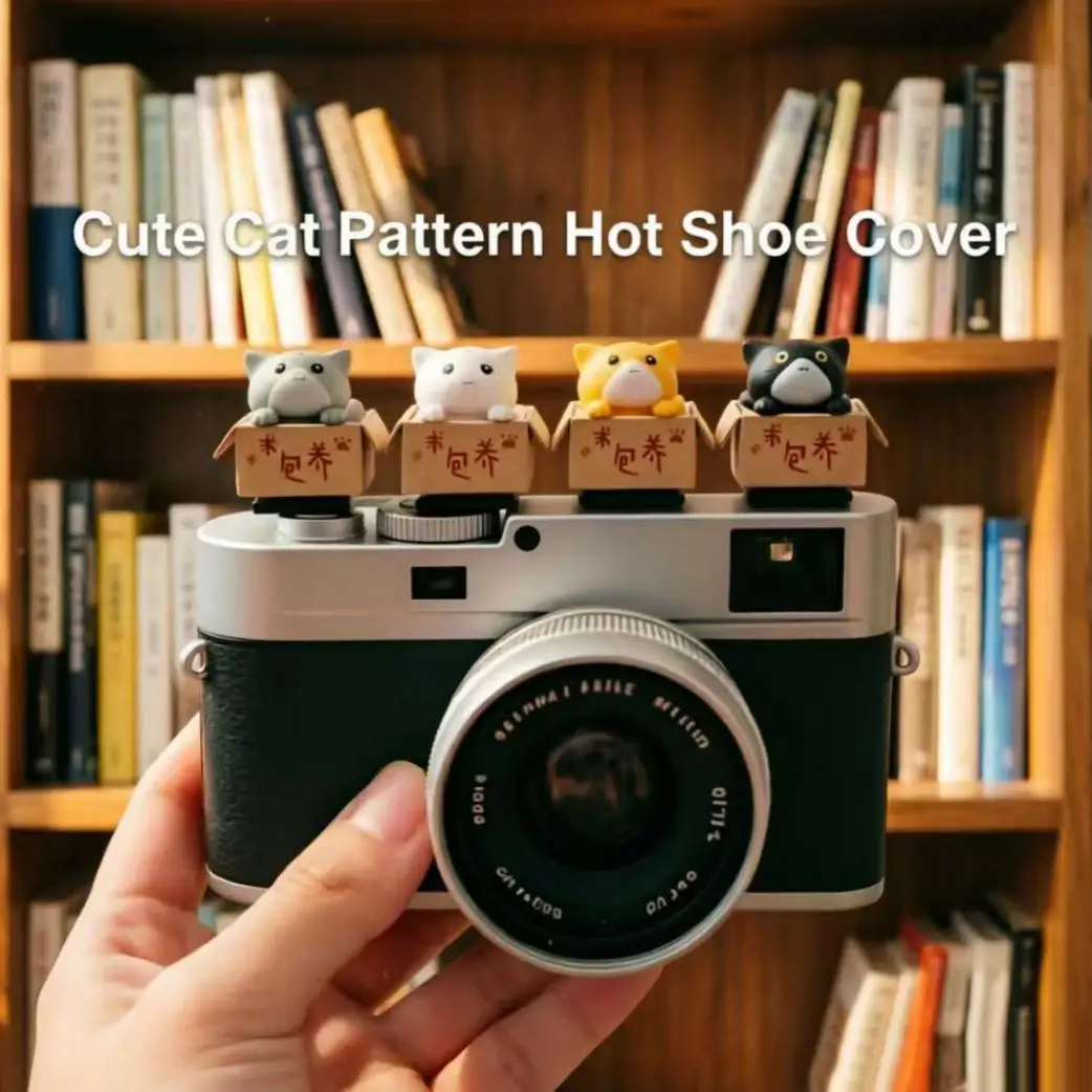 Cute Seeking to have a cat kept for payment Series Hot Shoe Cover for Leica Q2 Fuji X100V X-T5 Sony ZV-1 Canon EOS R5 Nikon Z5 C