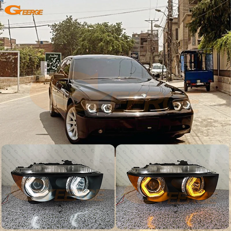 

For BMW 7 Series E65 E66 E67 735i 740i 745i 750i 760i Ultra Bright DRL Concept M4 Iconic Style LED Angel Eyes Kit Halo Rings