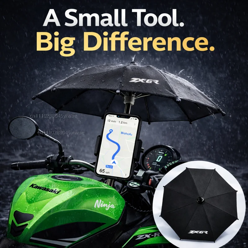 

Держатель для телефона на мотоцикл Kawasaki ZX6R, водонепроницаемый, с защитой от солнца и бликов, дождезащитный, крепление на руль для GPS