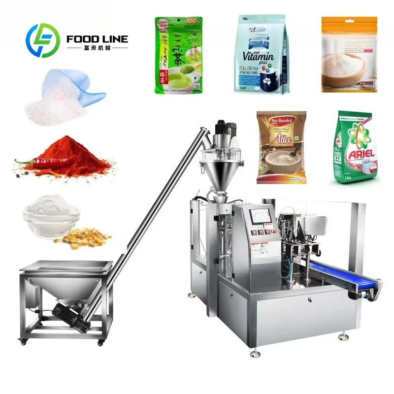 Customized Automatic Vertical Form-Fill-Seal Packaging Machine Premade Bag  Powder Packing Machine