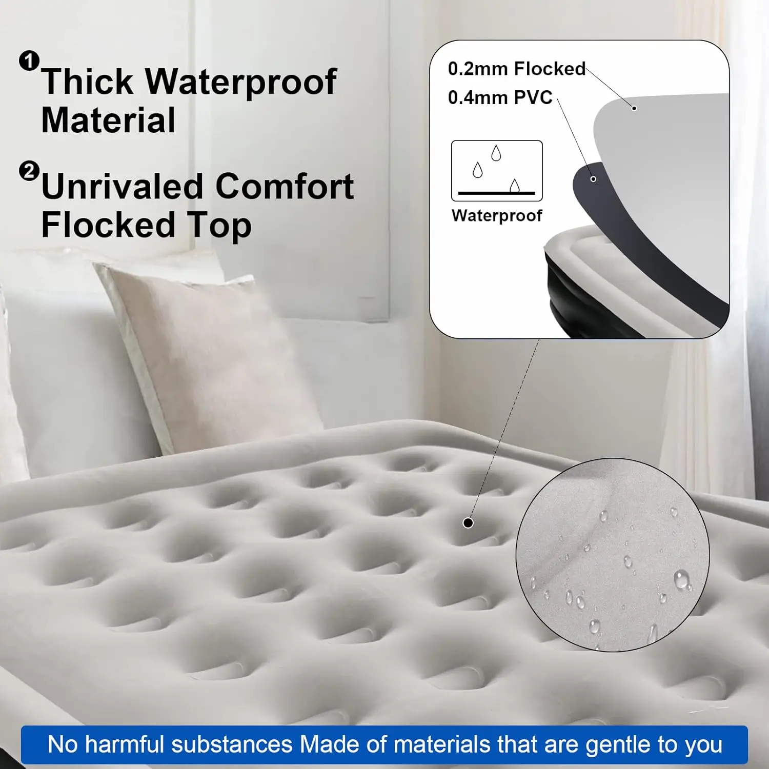 Queen Air Mattress Built-in Pump 18\