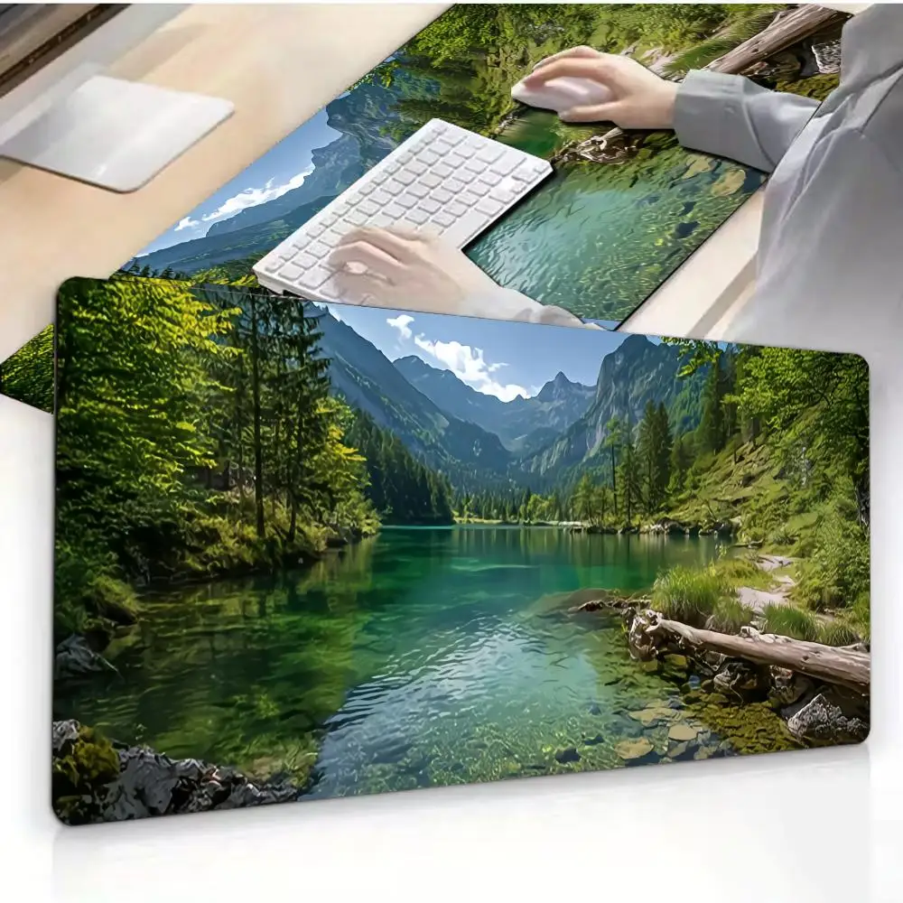 Forest scenery Mouse Pad Mousepad Large Abstract Mouse Pad Gaming Deskmat With Lockedge Office Non-slip Carpet desk mat