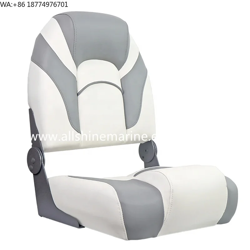 

Marine Heavy Duty Frame Folding Helm Chair with Marine Grade Vinyl Seat for Speed Boat and Fishing Boat