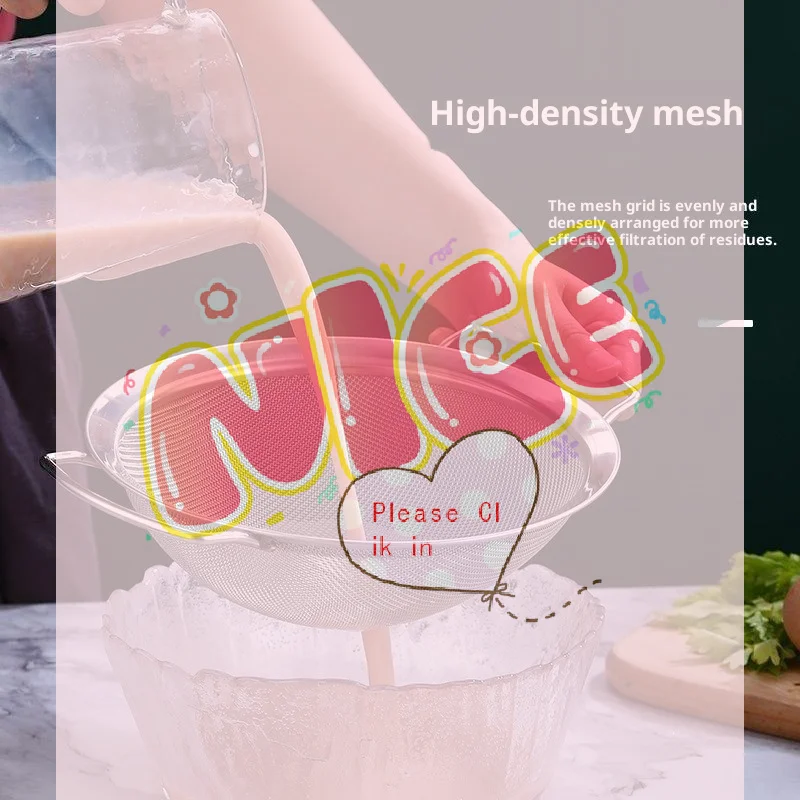 【BA】Stainless Steel Strainer Basket Fine Mesh Multi-size Juice Rice Flour Sieve Large With Double Handles Food Filter Drainer