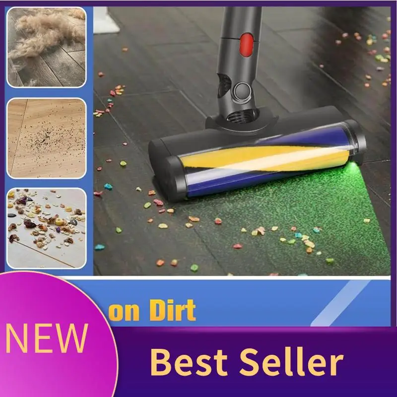 

B46C LED Soft Roller Clean Head For Dyson V7 V8 V10 V11 Vacuum Attachments Illuminating Dust And Debris For Hard Floor