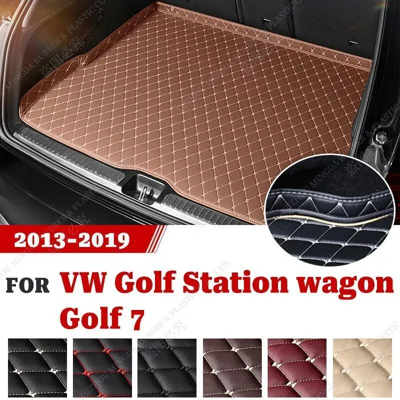 

Artificial Leather Custom Car Trunk Mat For Volkswagen Golf 7 Station Wagon 2013 2014 2015 2016 2017 2018 2019