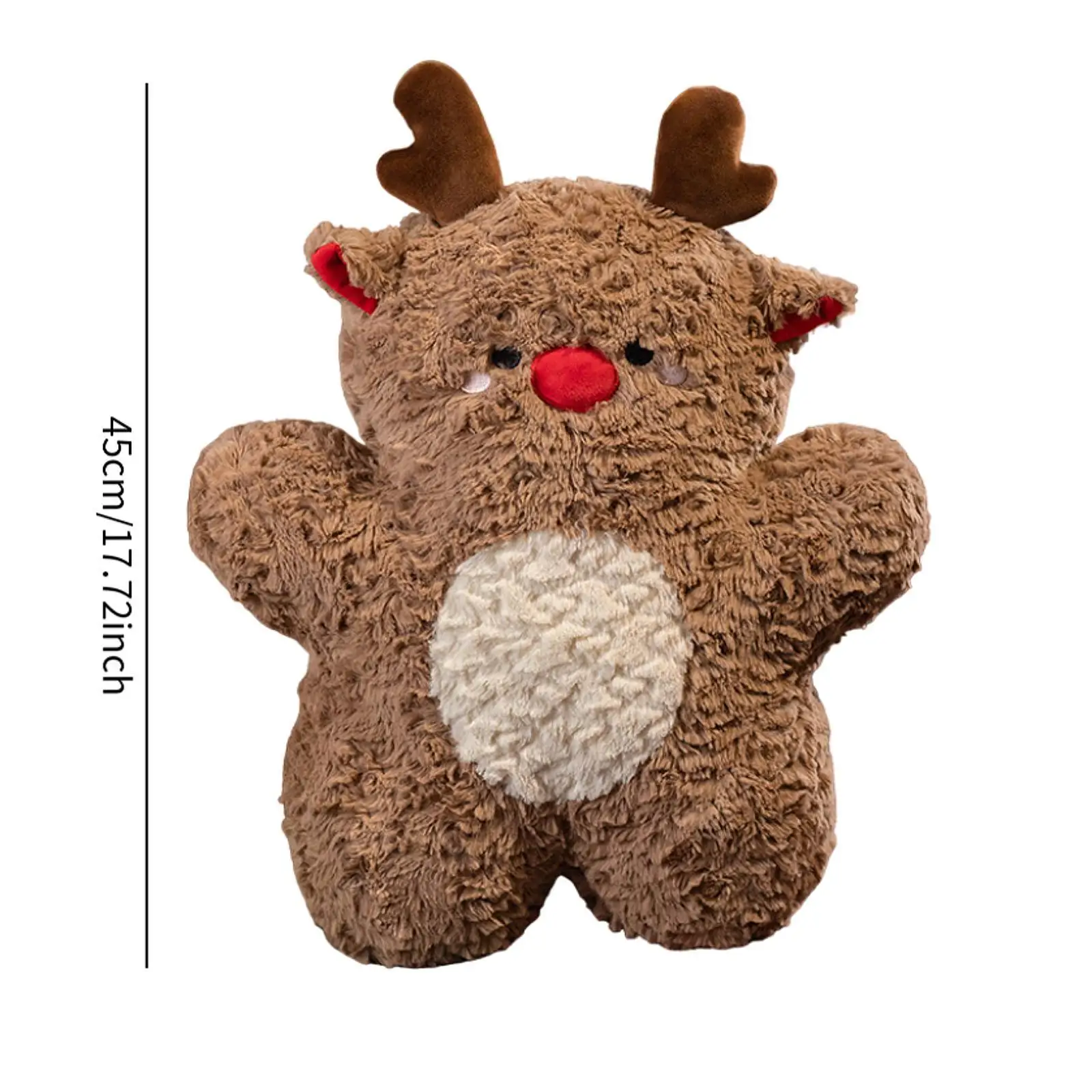 Schattig Pluche Kerstspeelgoed Ornament 45Cm Knuffel Fantasierijk Spel Voor Kerstcadeau Valentijnsdag Winter Vakantiehuis Familie