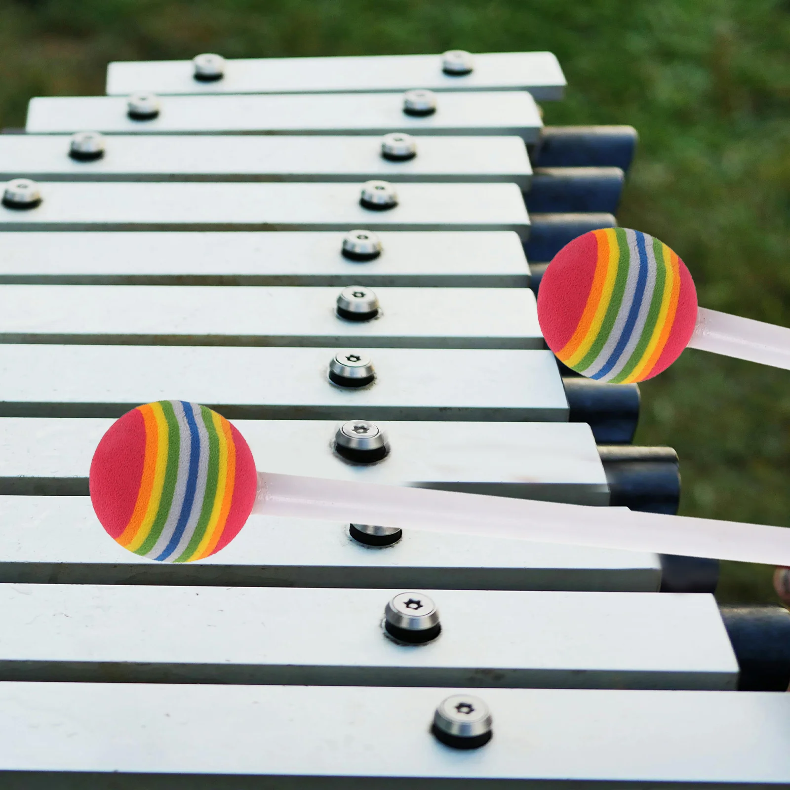 

2Pcs Marimba Mallets Colorful Lollipop Design Ergonomic Handle Non-Slip Lightweight Sticks for Kids Xylophone Glockenspiel