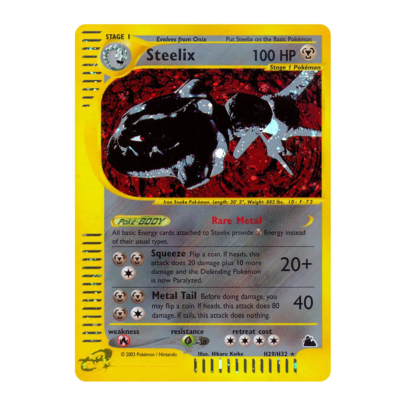 Vintage PKM Skyridge (SK) E-KARTEN H1-H32 Voll-Holo Seltene PROXY-Karten Set Gyarados Umbreon Flareon Klassische WOTC Sammelkarten – Detail 38