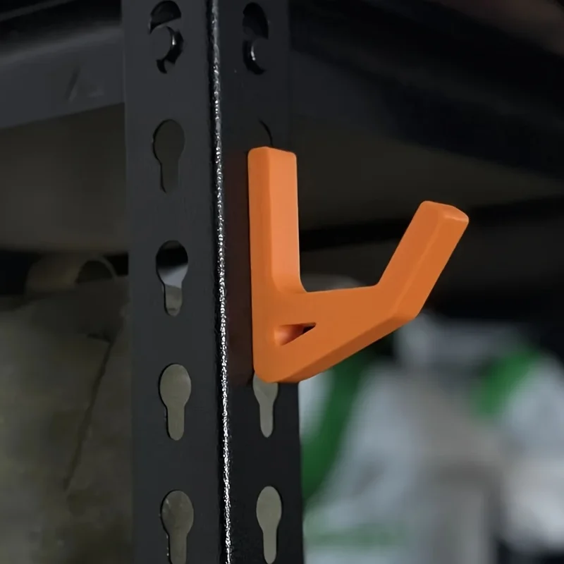 4PCS Storage Rack Post Special Hooks, Heavy Duty Shelf Clasp Hooks, Perforated Board Hooks, Garage Tool Storage Organizer