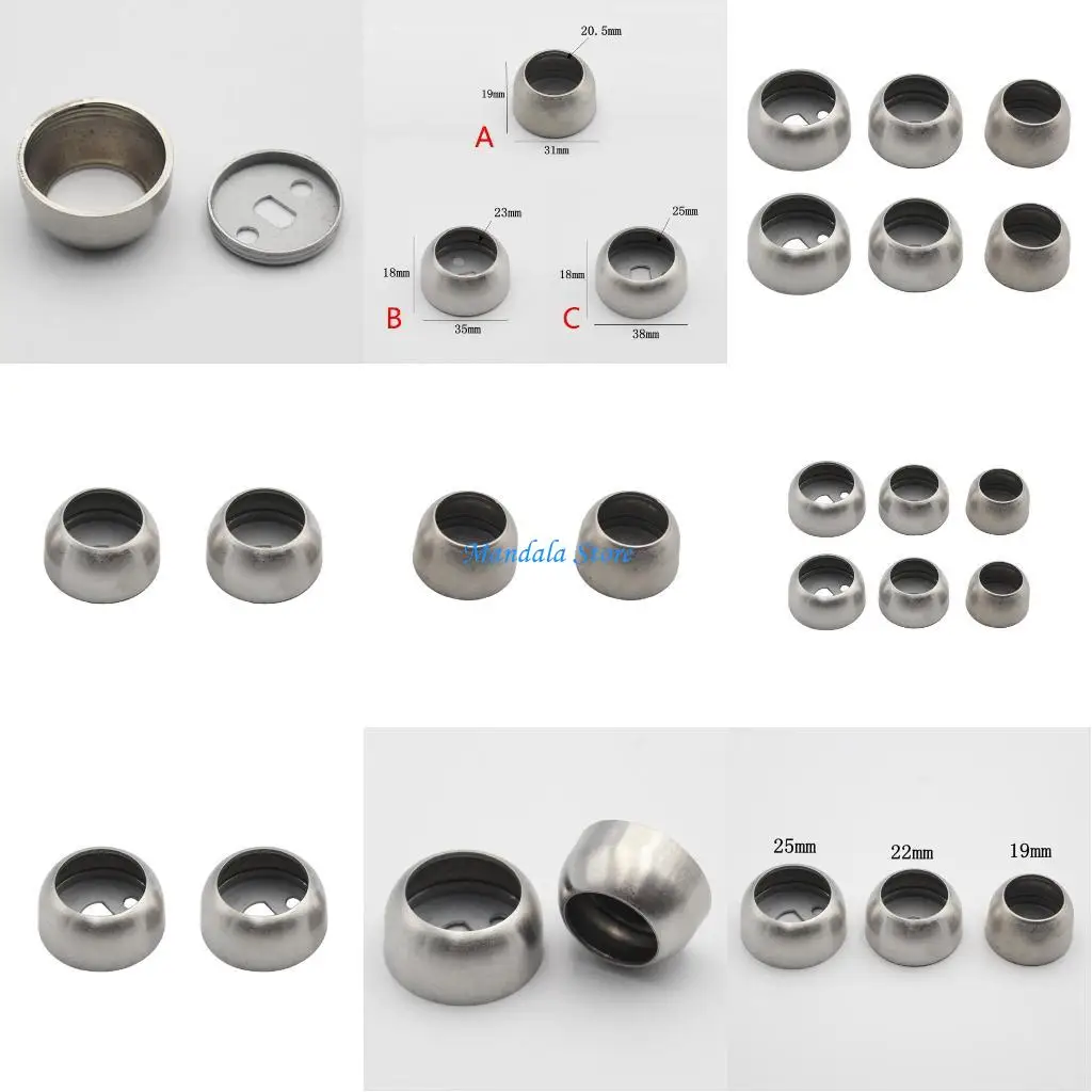 

U2JC Bathroom Wardrobe Flanges Clothes Tube Holder Fitting 19/22/25mm