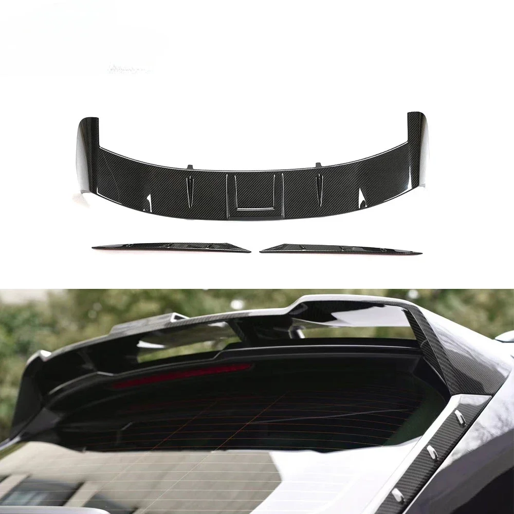 DRY CARBON Rear Roof Spoiler Top Wing For Audi RS6 RS7 Avant C8 Wagon 19-22