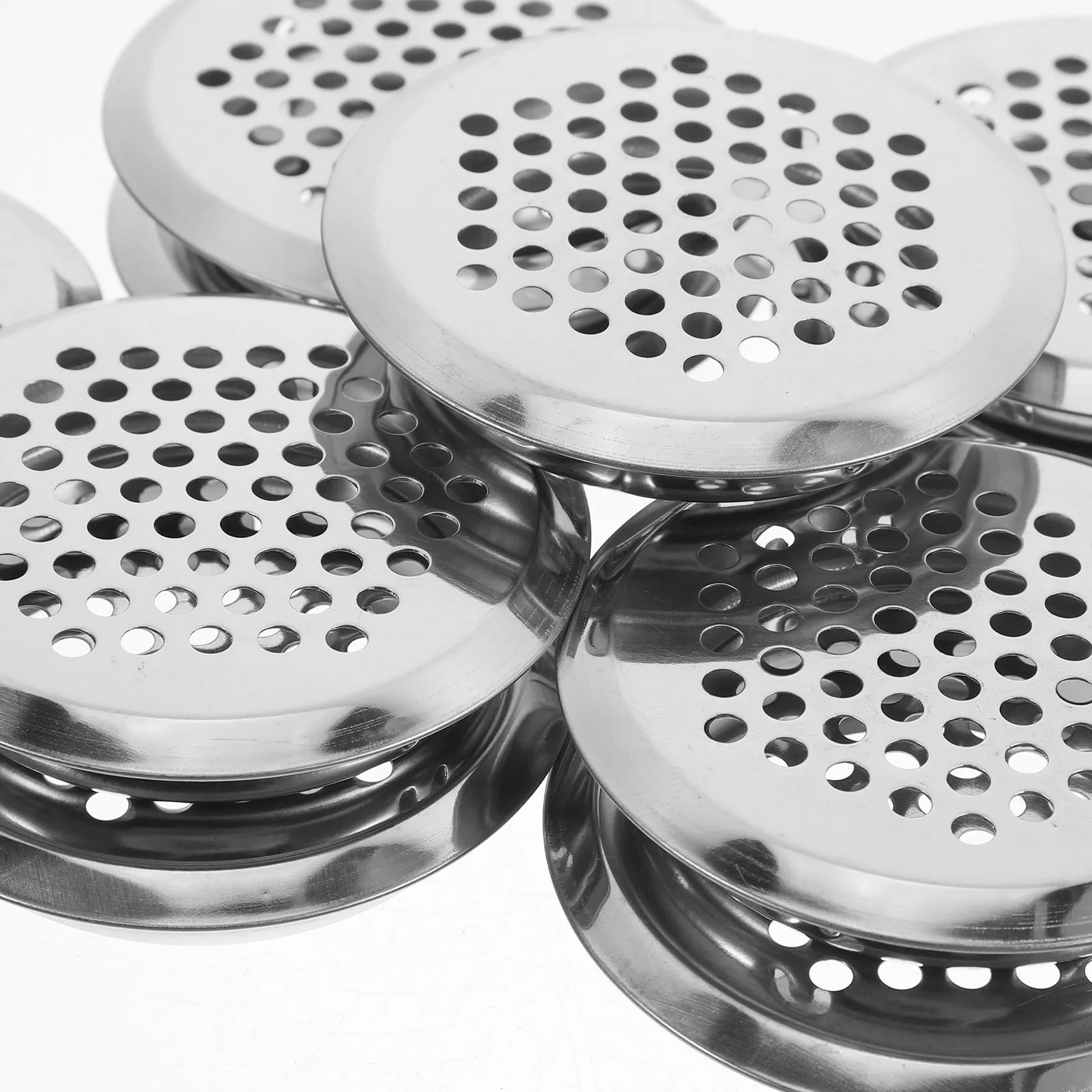 20Pcs Stainless Steel Round Ventilation Cover Honeycomb Air Hole Louver for Shoe Cabinets Wardrobes Soffit Eave Attic Cabinet