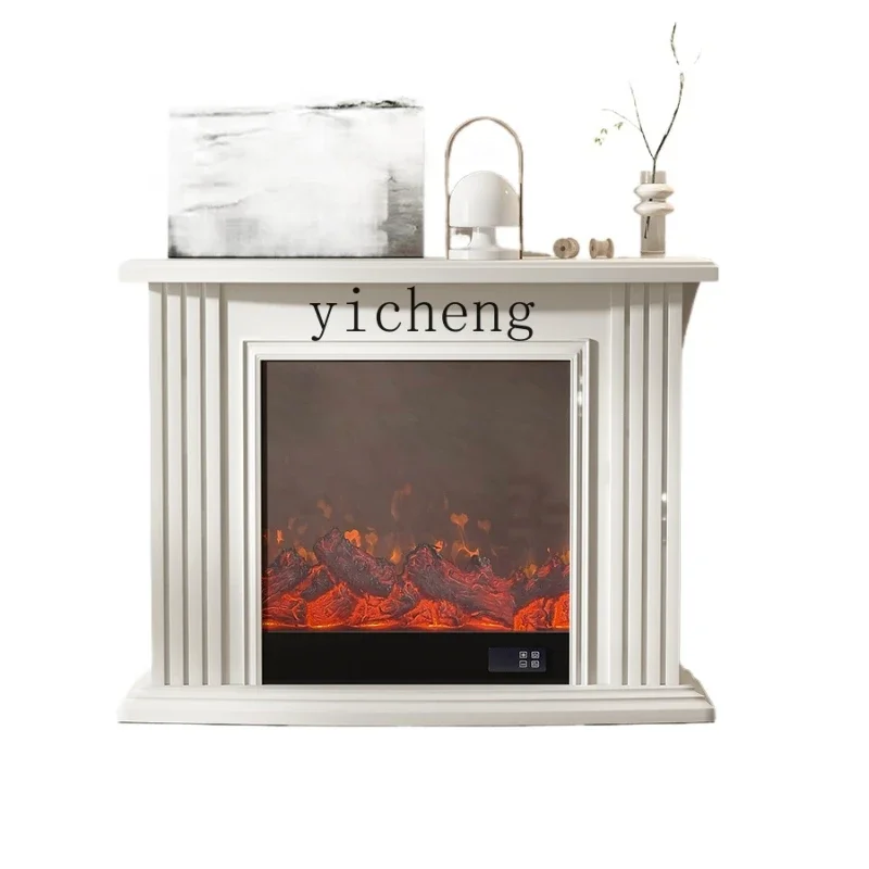 

HSN Simple 1.0m White Fireplace Decorative Cabinet Electronic Fireplace Heating Electric Fireplace