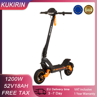 KuKirin G3 Electric Scooter 1200W 50 km/h Max Speed 52V 18Ah 70KM Range Touchable Display Control Panel TPU Suspension