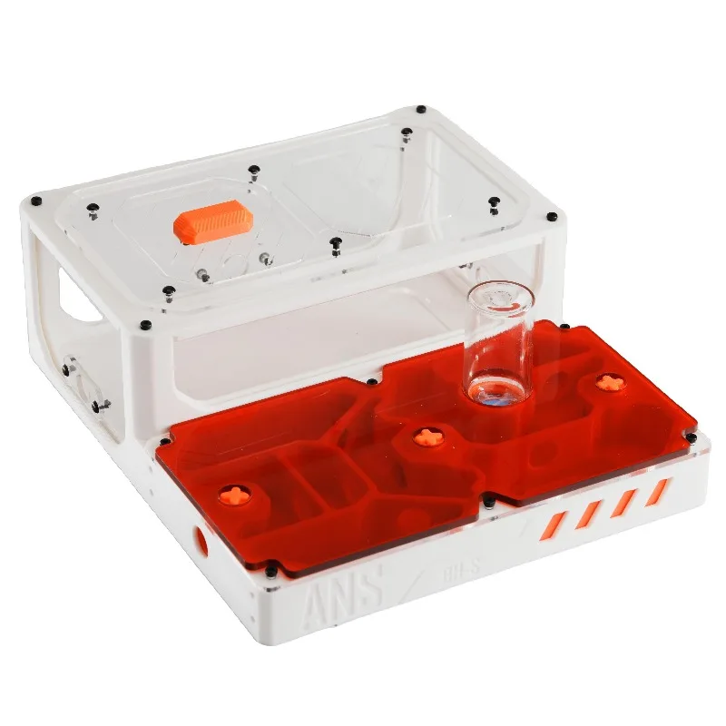 

3D-печатная муравьиная ферма: бесконечно расширяемое плоское гнездо из акрила с поилкой и зоной для отходов